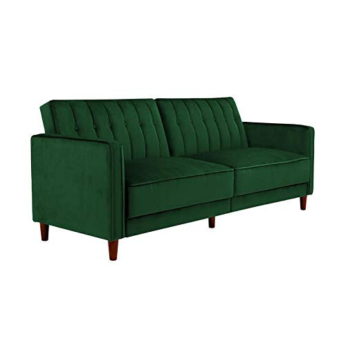 DHP Ivana Tufted Futon, Green Velvet | Amazon (US)