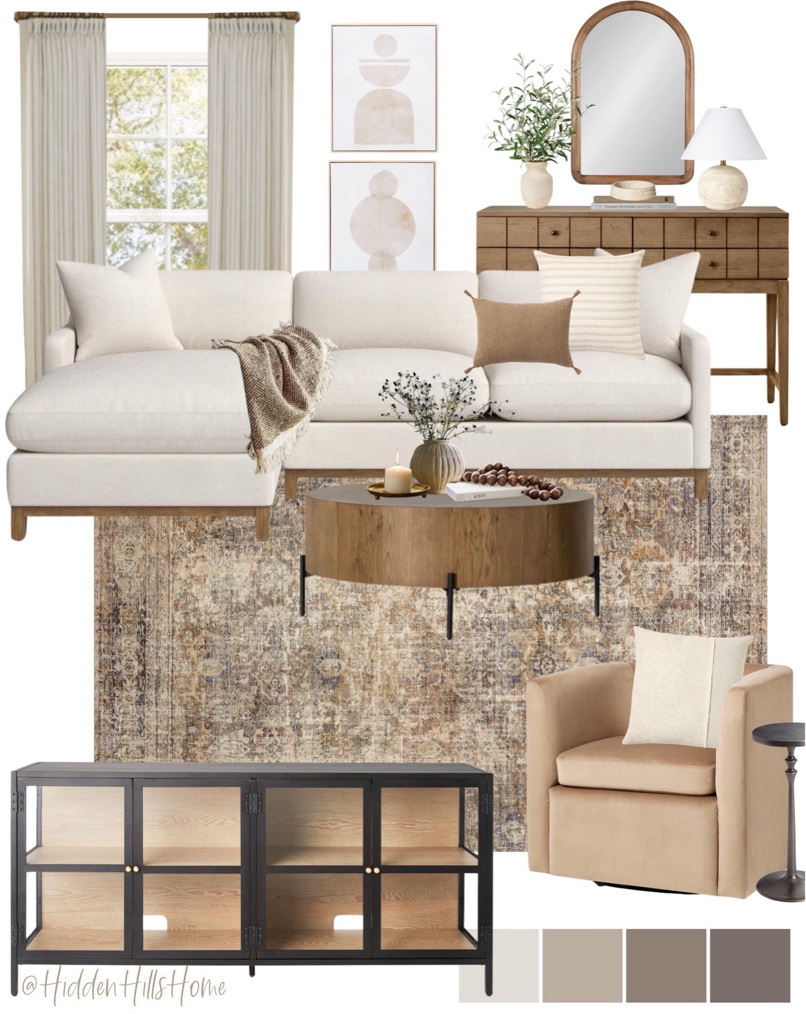 Living room mood board, family room design, den mood board, sectional sofa, coffee table, sideboard #livingroom

#LTKSeasonal #LTKHome #LTKSaleAlert