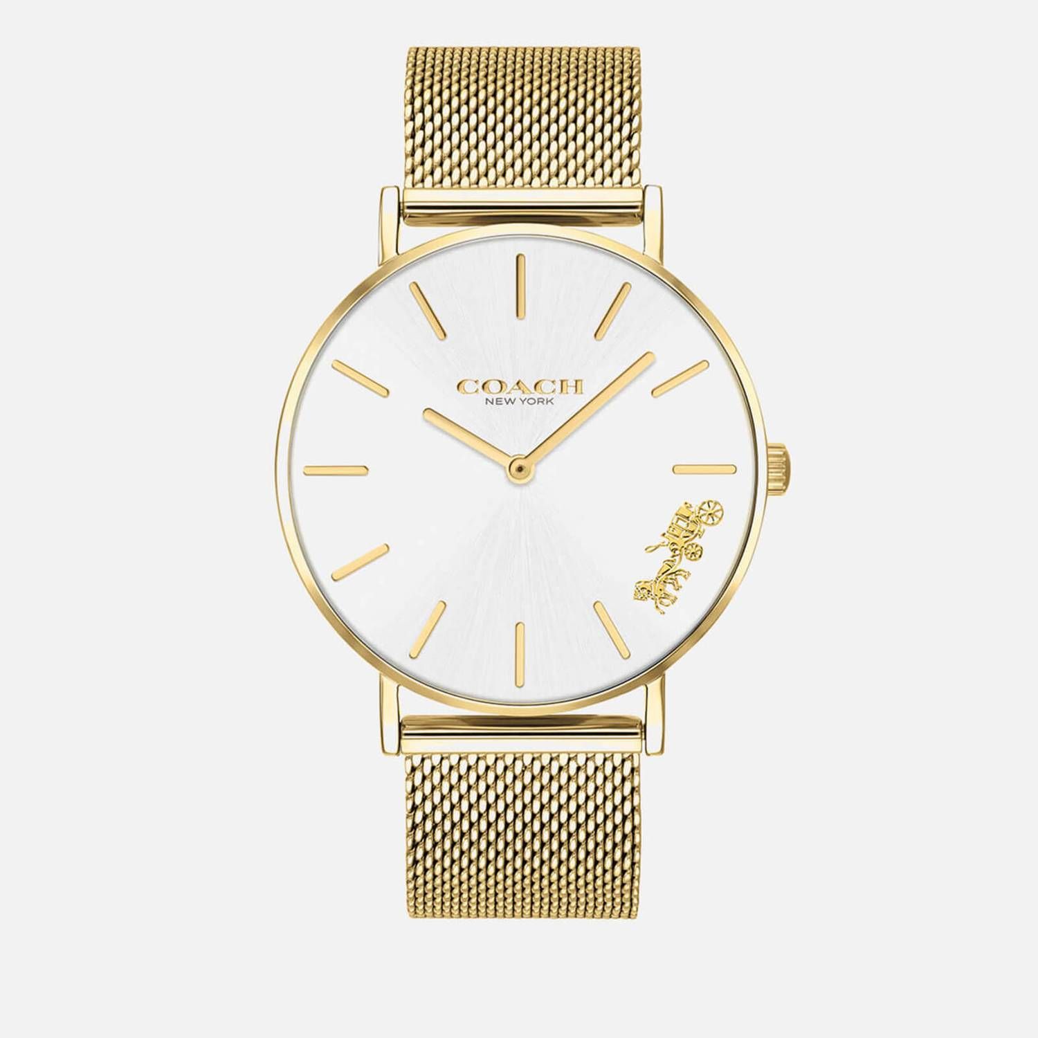 Coach Women's Perry Mesh Strap Watch - Gold | The Hut (Global)