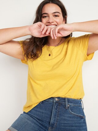 EveryWear Slub-Knit Crew-Neck Tee for Women | Old Navy (US)