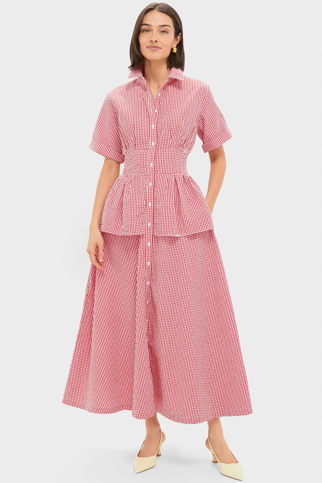 Red Gingham Boogie Woogie Bugle Boy Dress | Tuckernuck (US)