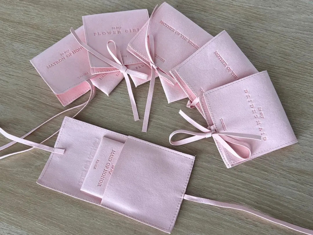 Bridesmaid Gift Pouch With Insert Maid of Honor Wedding Present Bridesmaid Jewelry Pouch Bridal P... | Etsy (US)