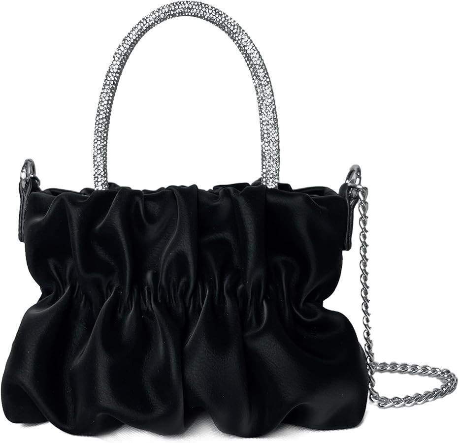 Black Evening Bag Black Evening Purse Black and Silver Evening Bag for Women | Amazon (US)