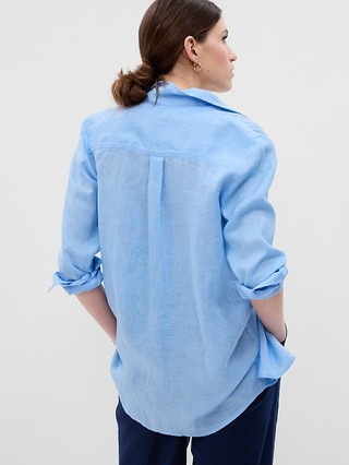 Linen Boyfriend Shirt | Gap (CA)