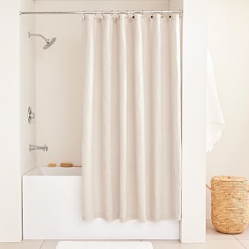 European Flax Linen Shower Curtain | West Elm (US)