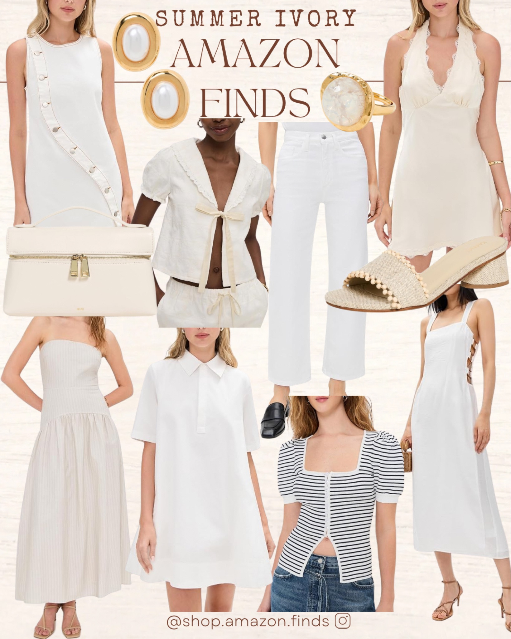 Some white and cream spring and summer fashion finds! From crisp shirt dresses, slowly strapless tops, and blouses, there’s a little something for everyone in this collection of Amazon finds!

#LTKItBag #LTKShoeCrush #LTKStyleTip