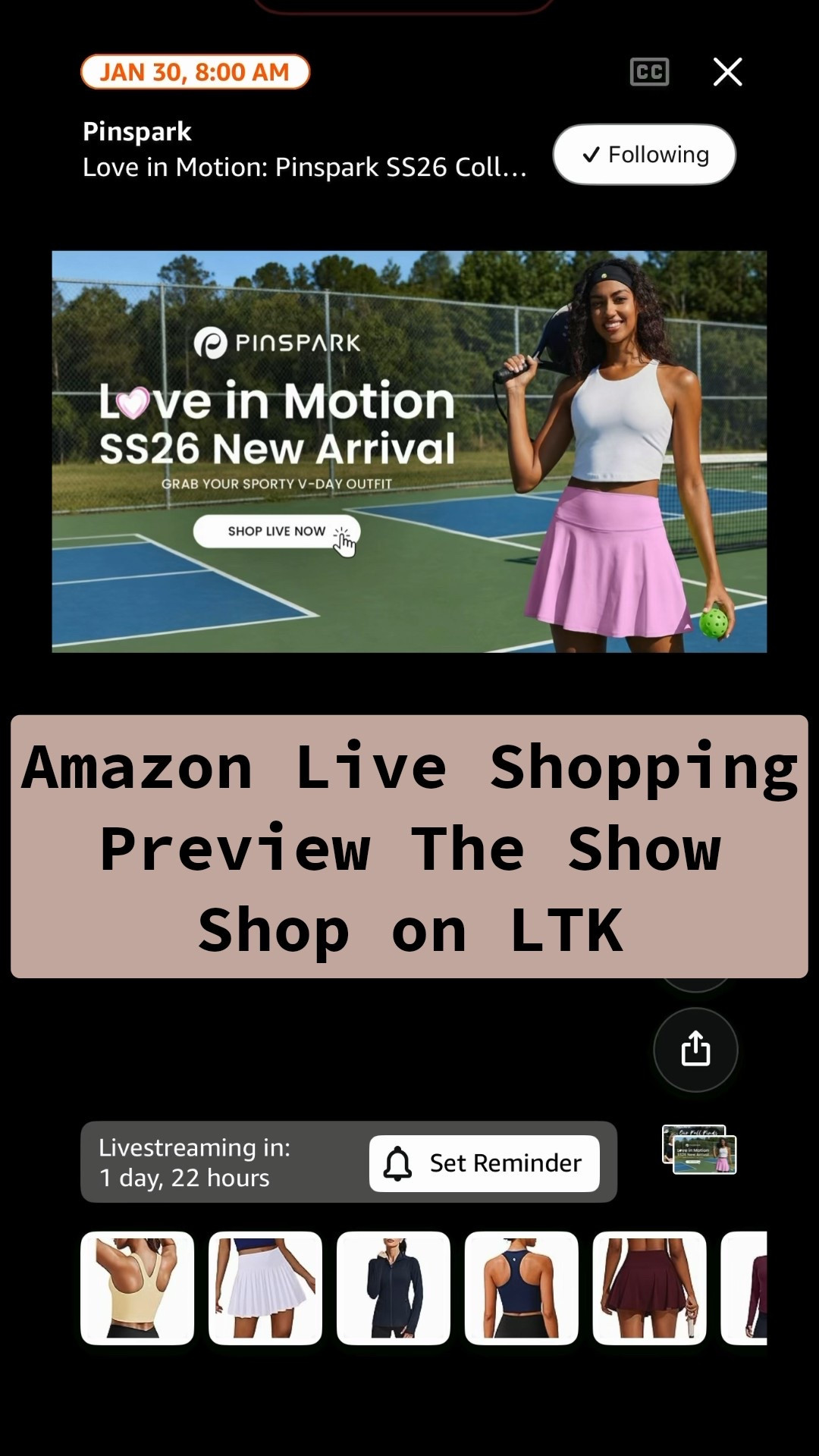 Amazon Live Shopping! Preview The Show EARLY & Shop on LTK before the show starts tomorrow !
Friday, Jan. 30th 8 AM EST on Pinspark live ! LTK active for LTK petite girls LTK men’s fashion and style. LTK grwm live! LTK fitness goals  in cute affordable fashion and LTK ootd 

#LTKMens #LTKfitnessgoals #LTKActive