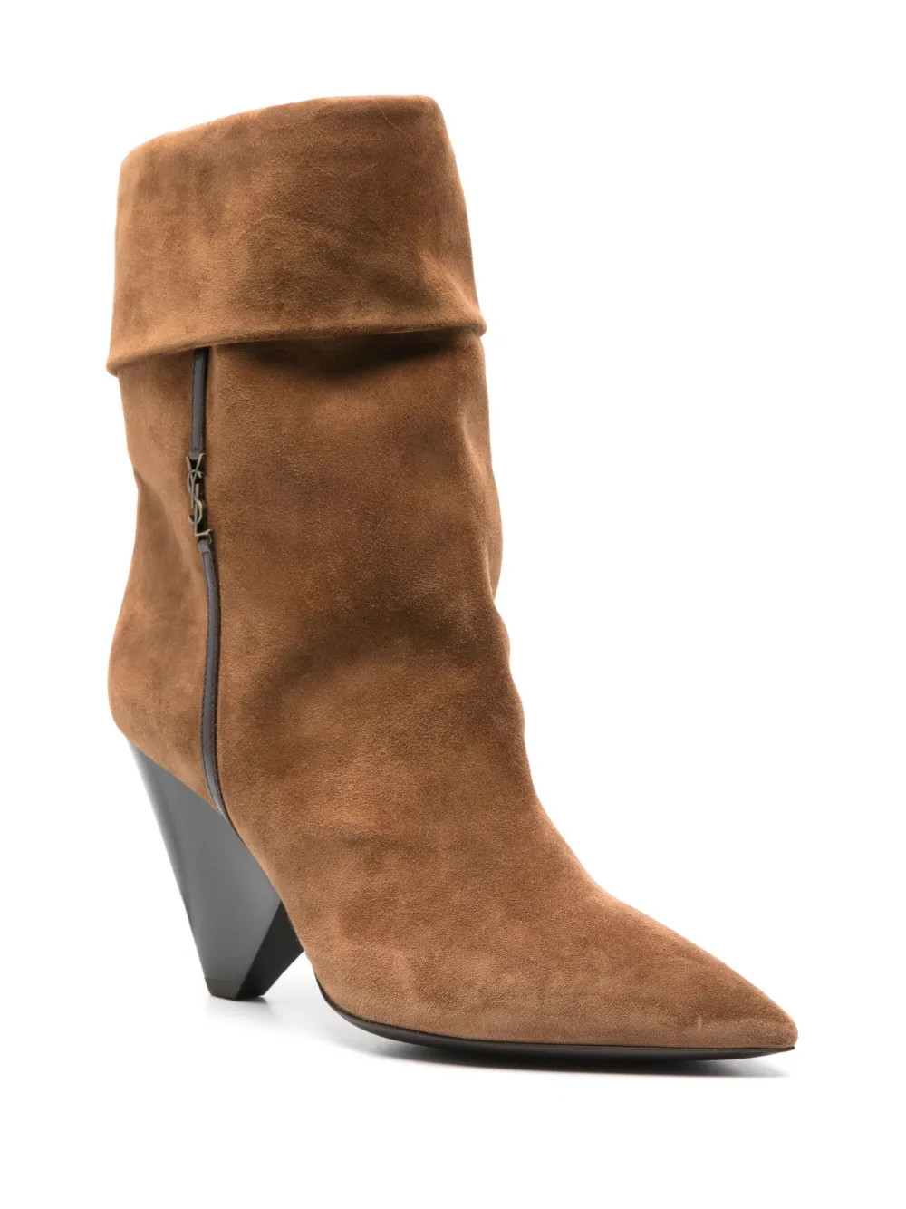 Saint Laurent 85mm Niki Ankle Boots | Brown | FARFETCH | Farfetch Global
