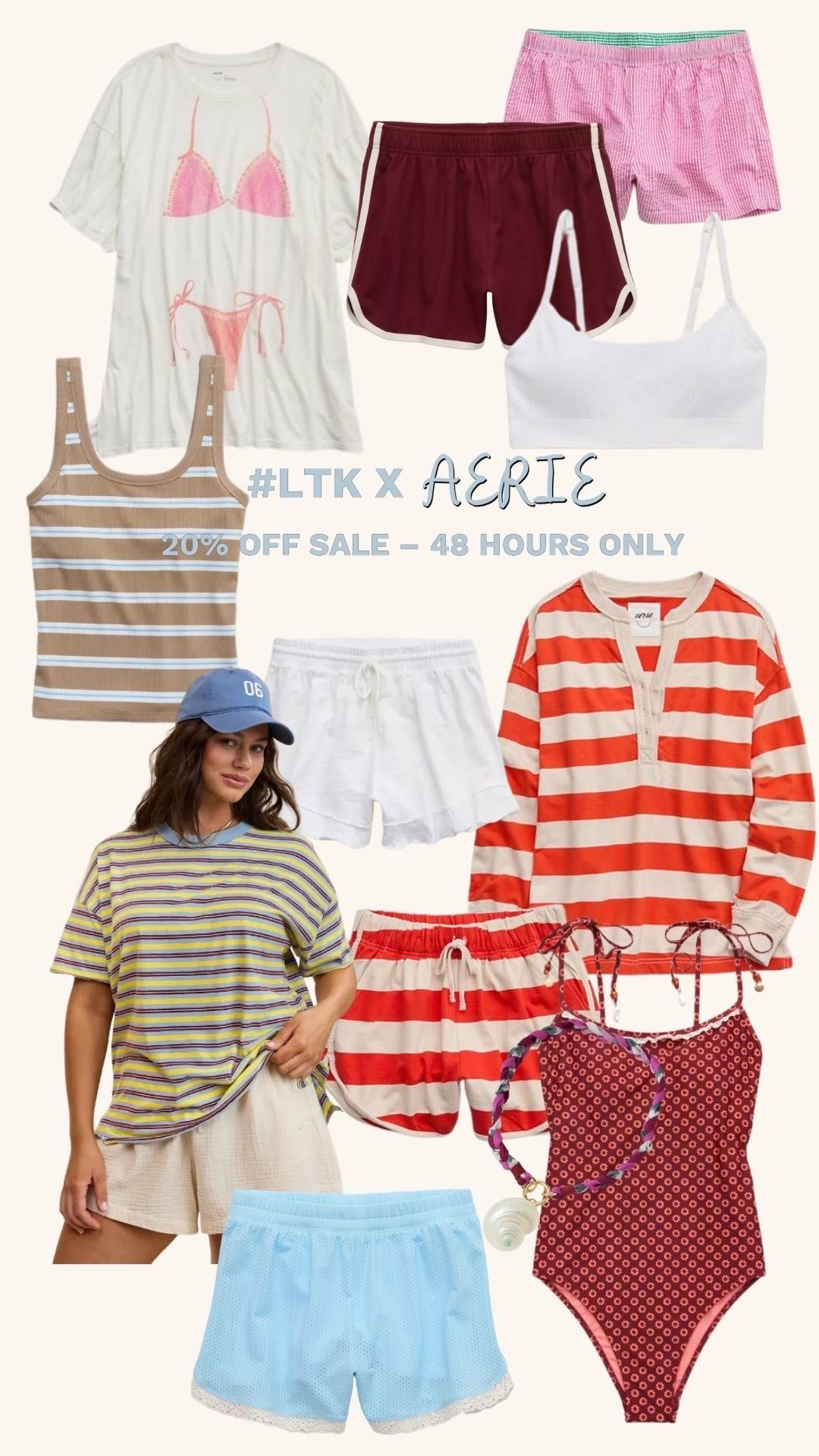 Favorites from the aerie sale today!! The stripe set is so good and in a few colors 

#LTKxAerie