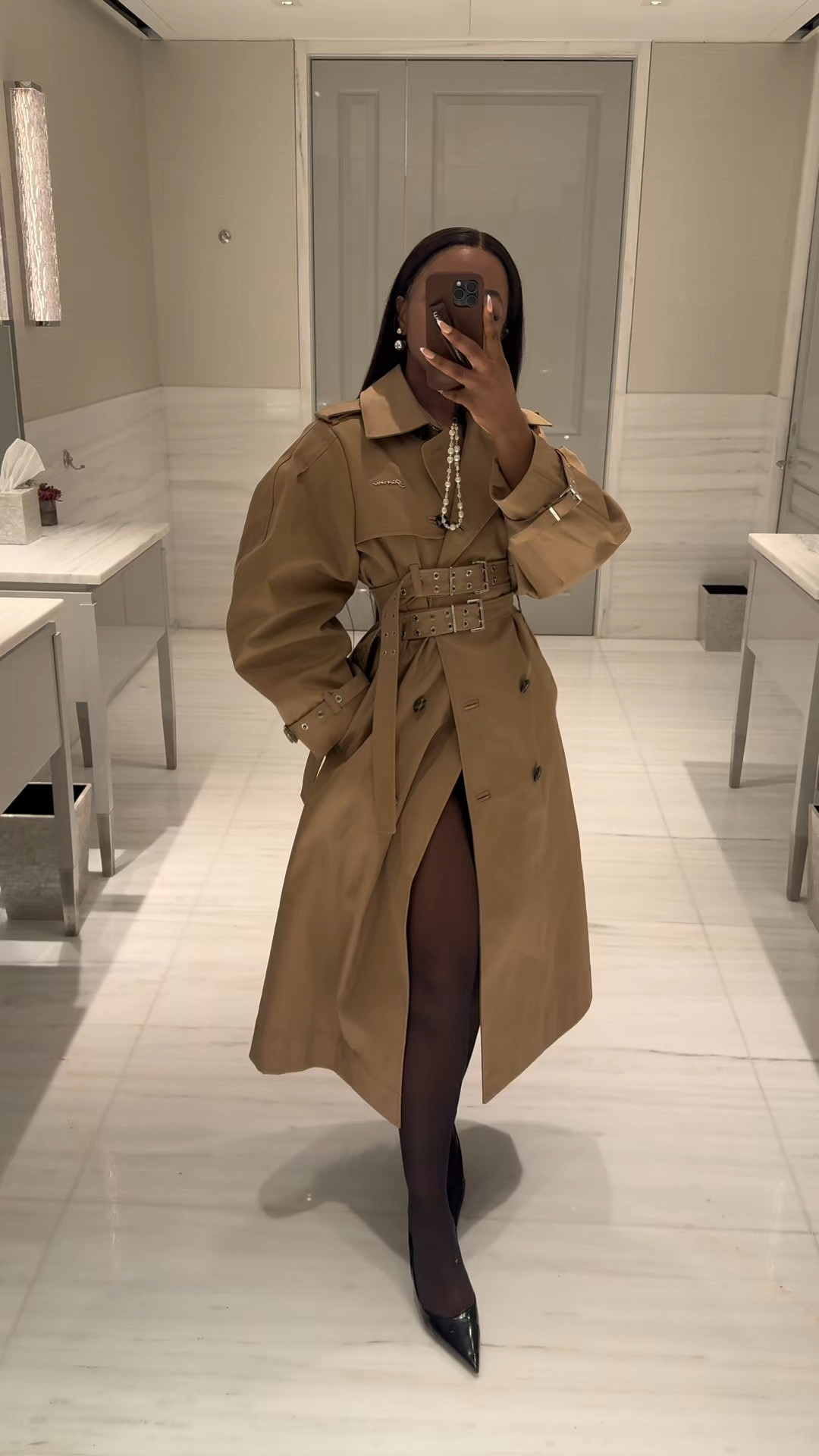 London fashion week outfit, Ganni trench coat, beige trench coat, winter coat ideas, farfetch coat, Louis Vuitton bag, Zara heels, asos tights #LTKFashionMonth

#LTKuk #LTKluxury