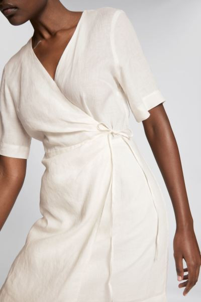 Linen Diagonal Wrap Dress | H&M (UK, MY, IN, SG, PH, TW, HK)