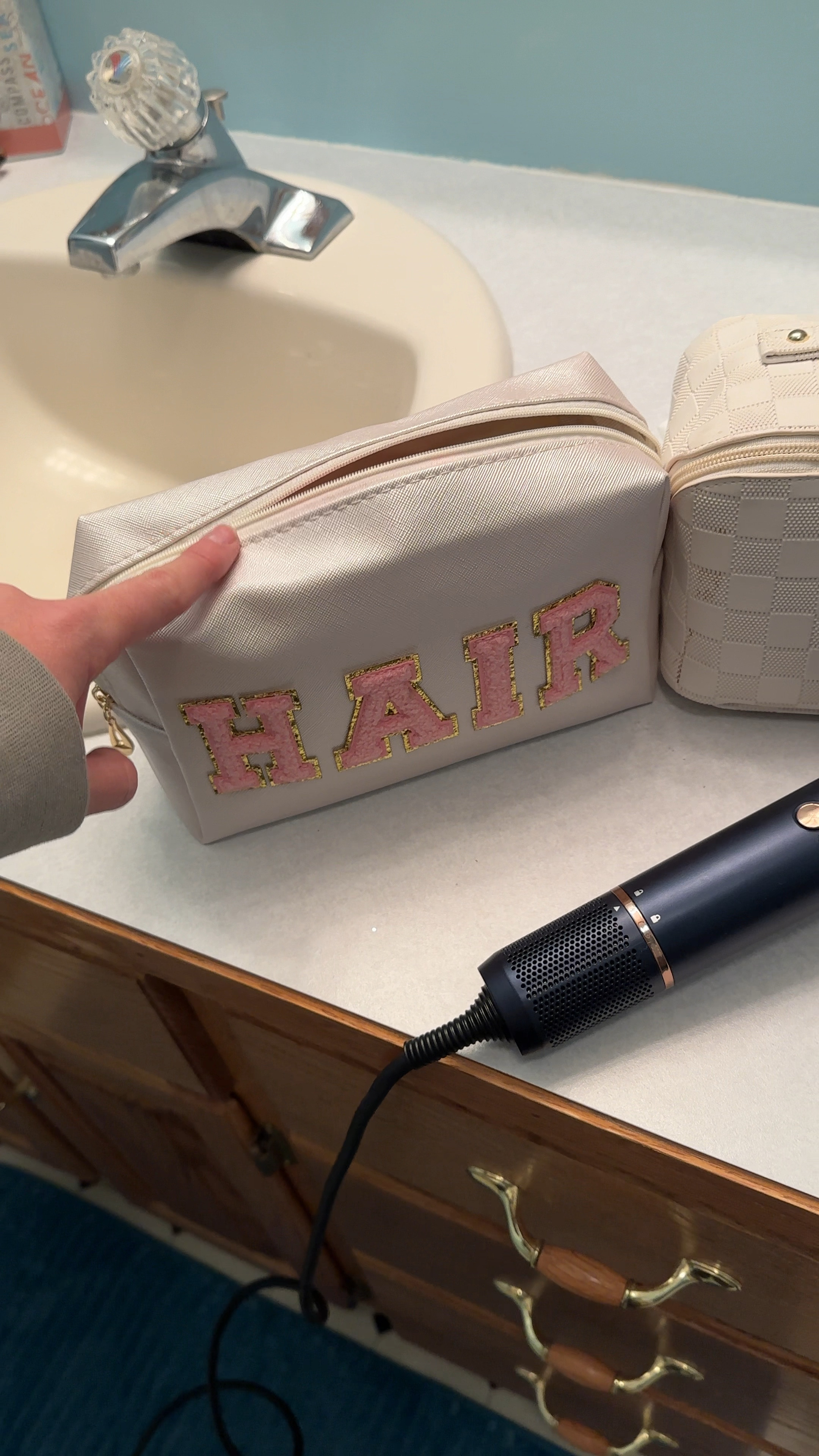 Travel favorites from Amazon! Love this “hair” bag to store all of our hair stuff like brushes, bows, ponytail holders, clips, etc! 

Comes in several sayings like bride, skin, bath, stuff, etc! 

#ltkvideo #ltkseasonal

#LTKHoliday #LTKGiftGuide #LTKtravel