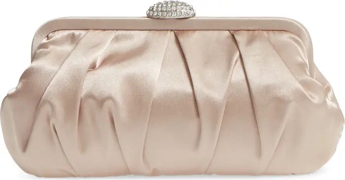 Concord Pleated Satin Frame Clutch | Nordstrom