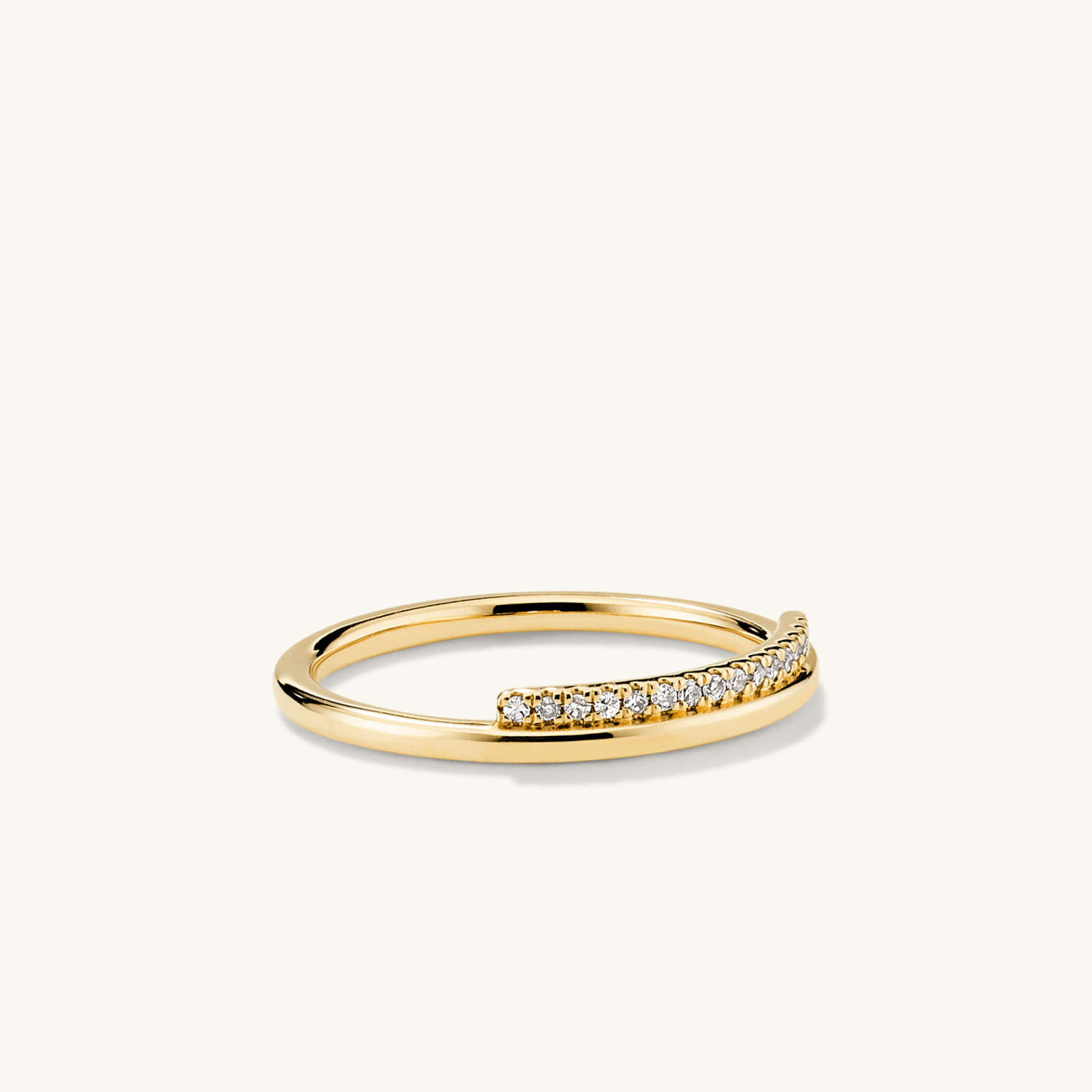 Pavé Diamond Bar Stacker Ring | Mejuri Fine Crew
