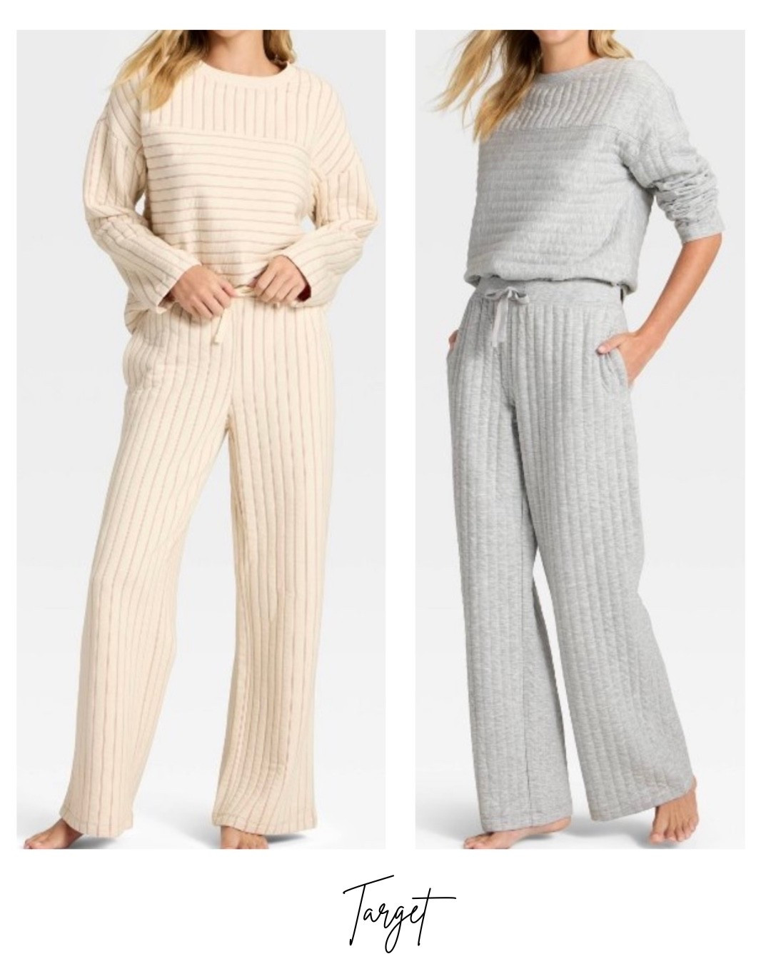 The cutest cozy Target separates!

Women's Quilted Wide Leg Lounge Pants
Women's Quilted Lounge Sweatshirt

Target Style

#LTKOver40 #LTKHoliday #LTKFindsUnder50