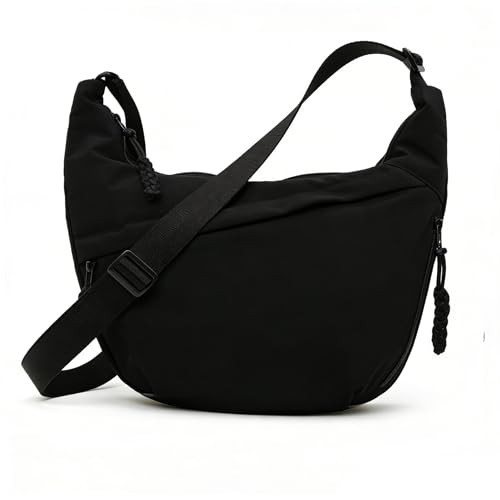 Crescent Crossbody Bags for Women, Casual Shoulder Half Moon Bag, Large Capacity Dumpling Purse Bag for Outdoor Travel (Black) | Amazon (US)