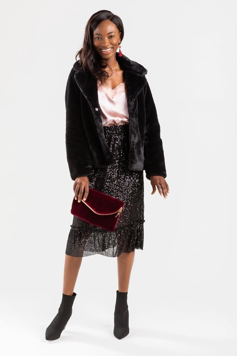 Lanette Sequin Midi Skirt | Francesca’s Collections