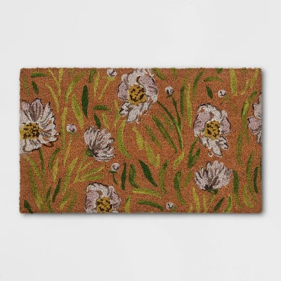 1'6"x2'6" Floral Door Mat - Threshold™ | Target