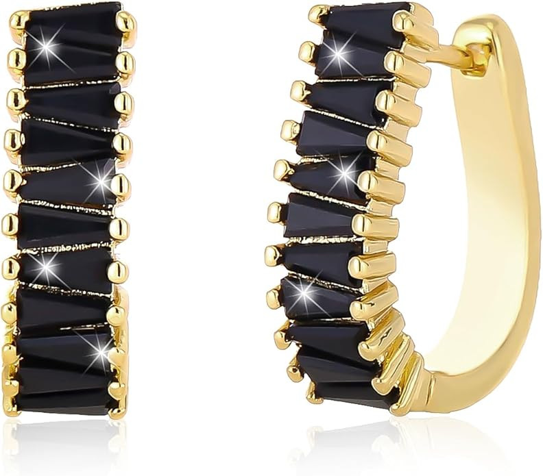 Christmas Gold Earrings for Women,Fashion Christmas Rhinestone Earrings,Holiday Crystal Hoop Earr... | Amazon (US)