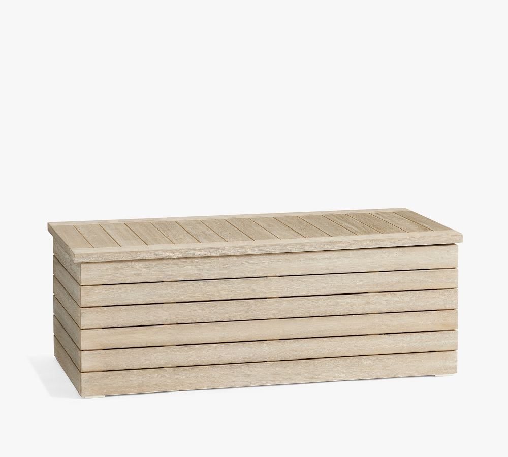 Indio FSC® Eucalyptus Storage Bench, Biscotti | Pottery Barn (US)