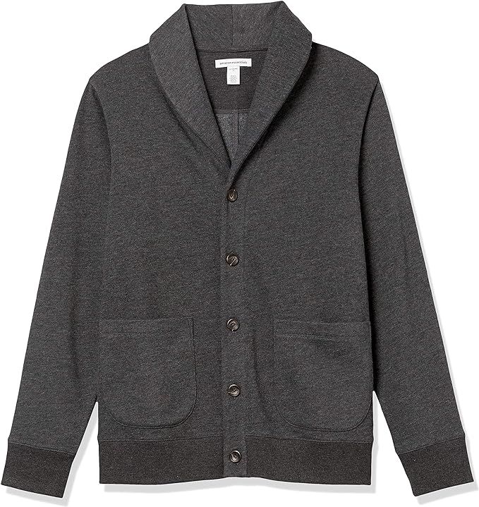 Amazon Essentials Men's Long-Sleeve Fleece Shawl-Collar Cardigan | Amazon (US)
