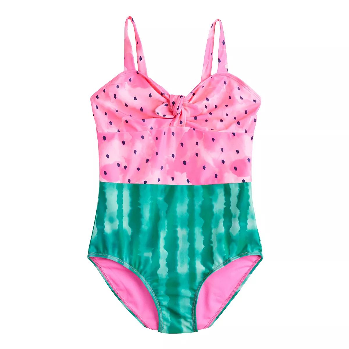 Girls 4-12 SO® Bow Front One-Piece Swimsuit | Kohl's