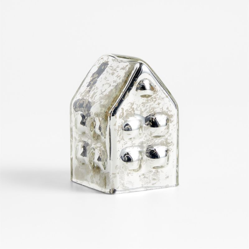 Small Mercury Glass Holiday House + Reviews | Crate & Barrel | Crate & Barrel