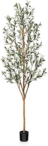 Kazeila Artificial Olive Tree 7FT Tall Faux Silk Plant for Home Office Decor Indoor Fake Potted T... | Amazon (US)