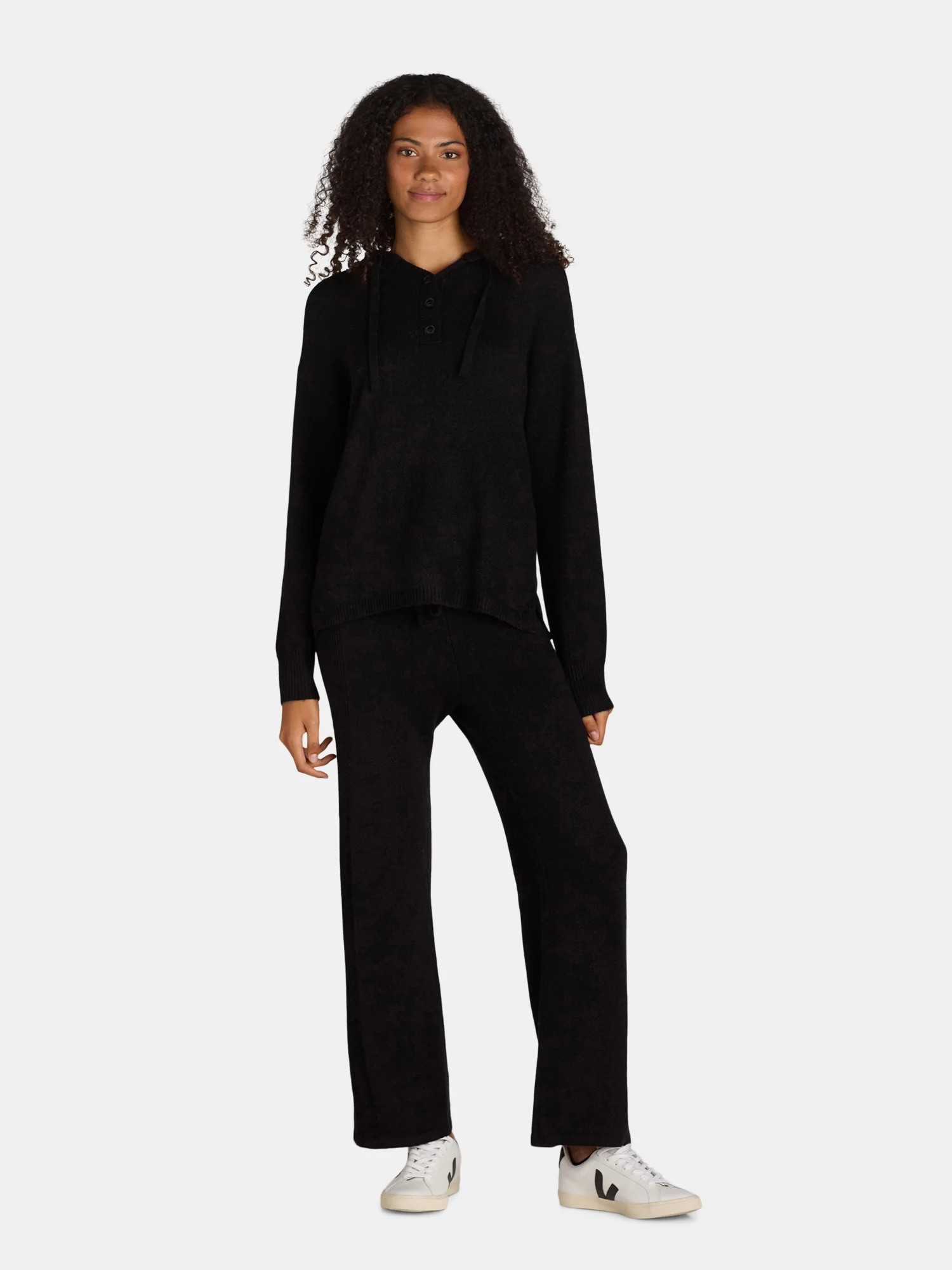 Time and Tru Women's and Women's Plus Sweater Hoodie and Pants Set, 2-Piece, Sizes XS-4X | Walmart (US)