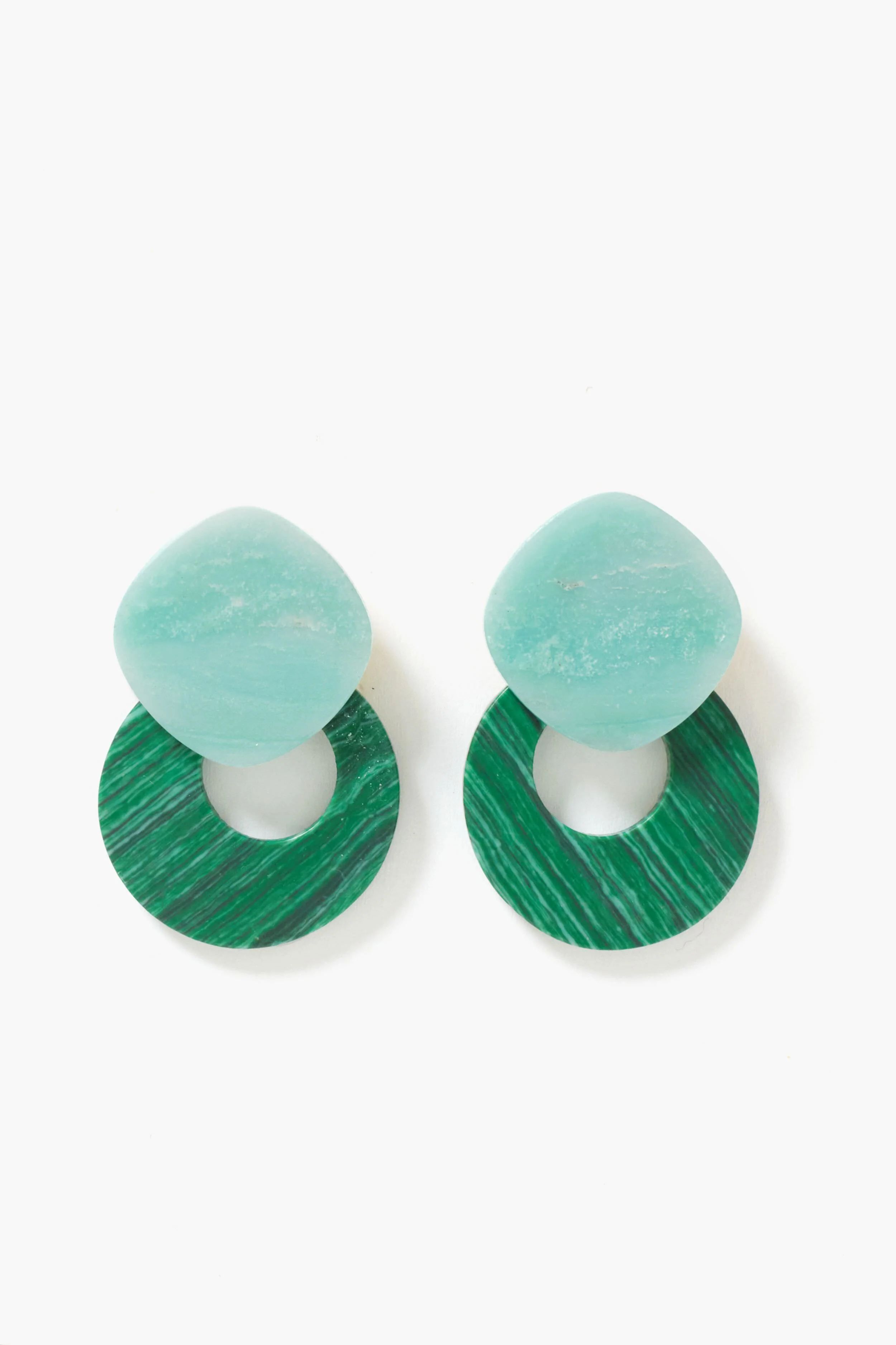 Mist and Malachite Rae Earrings | Tuckernuck (US)