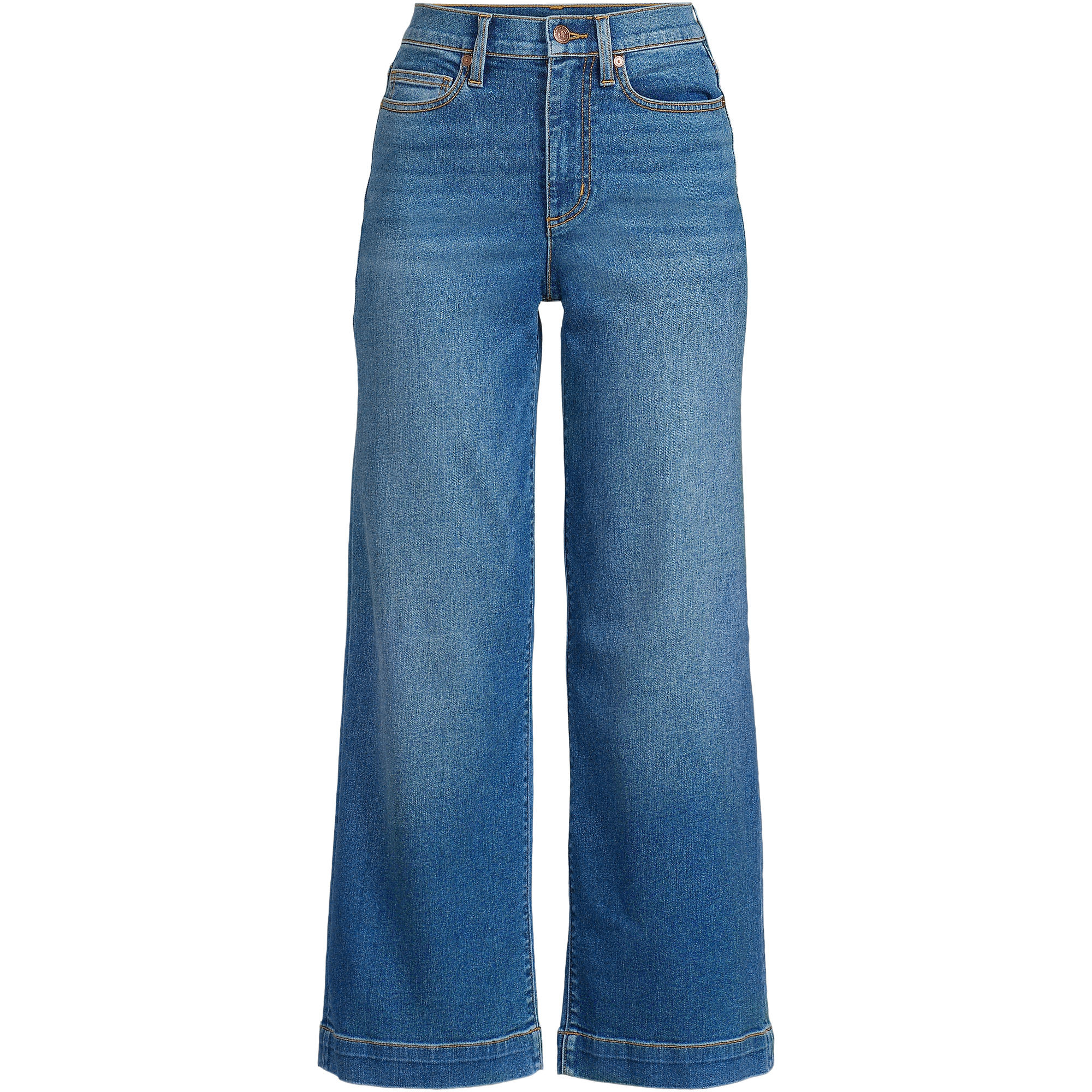 Women's Recover Denim High Rise Wide Leg Crop Jeans | Lands' End (US)