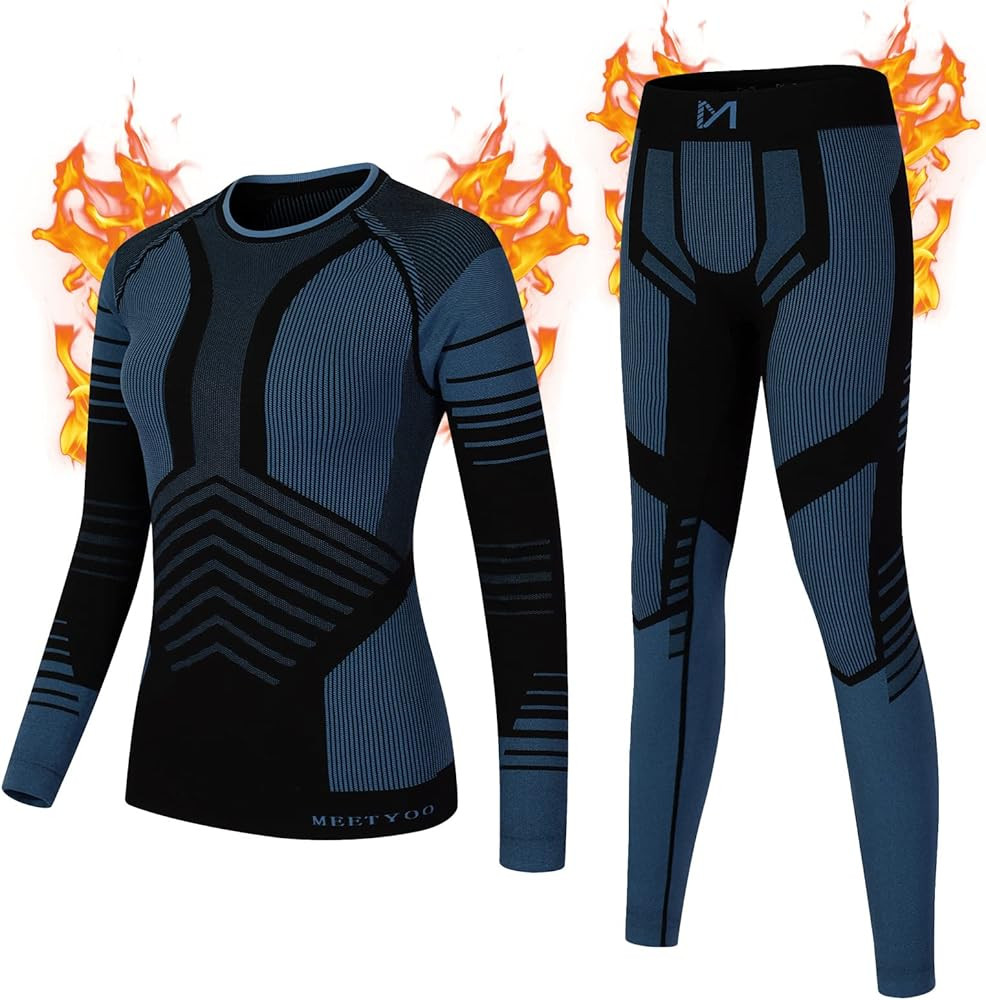 MEETWEE Thermal Underwear for Women, Long Johns Ski Cold Weather Gear Set Base Layer Warm Winter ... | Amazon (US)