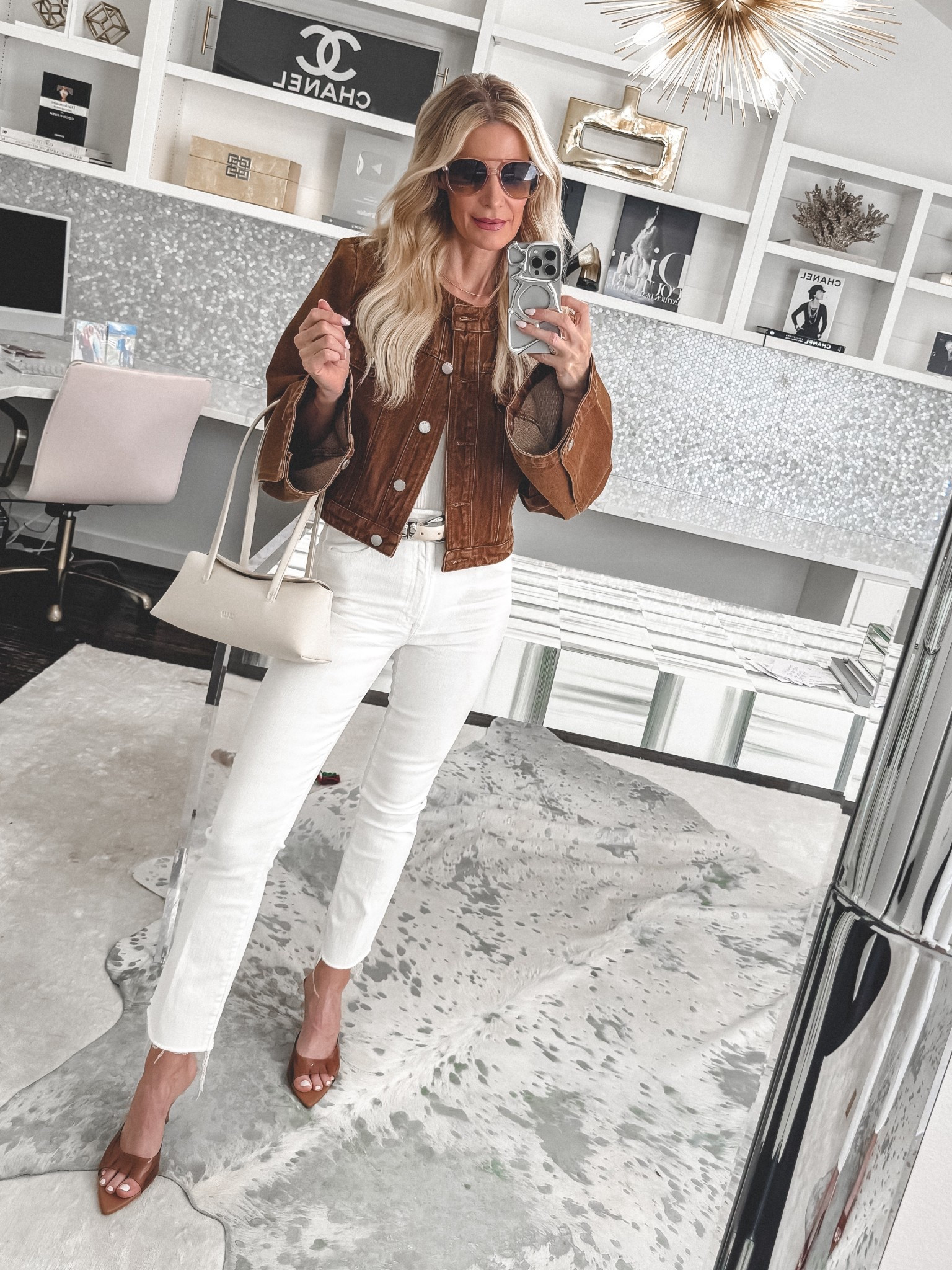 This chic spring outfit with a cropped denim jacket and flattering high-waisted straight-leg jeans is one of those looks that just works. The cropped fit defines your waist beautifully while the Mother denim creates a long, polished line that feels effortless and modern — no wonder these pieces are so loved. I’m wearing an XS in the jacket and a 24 in the jeans, and both fit TTS. 

 #LTKdayinmylife #LTKgrwm #LTKOver40