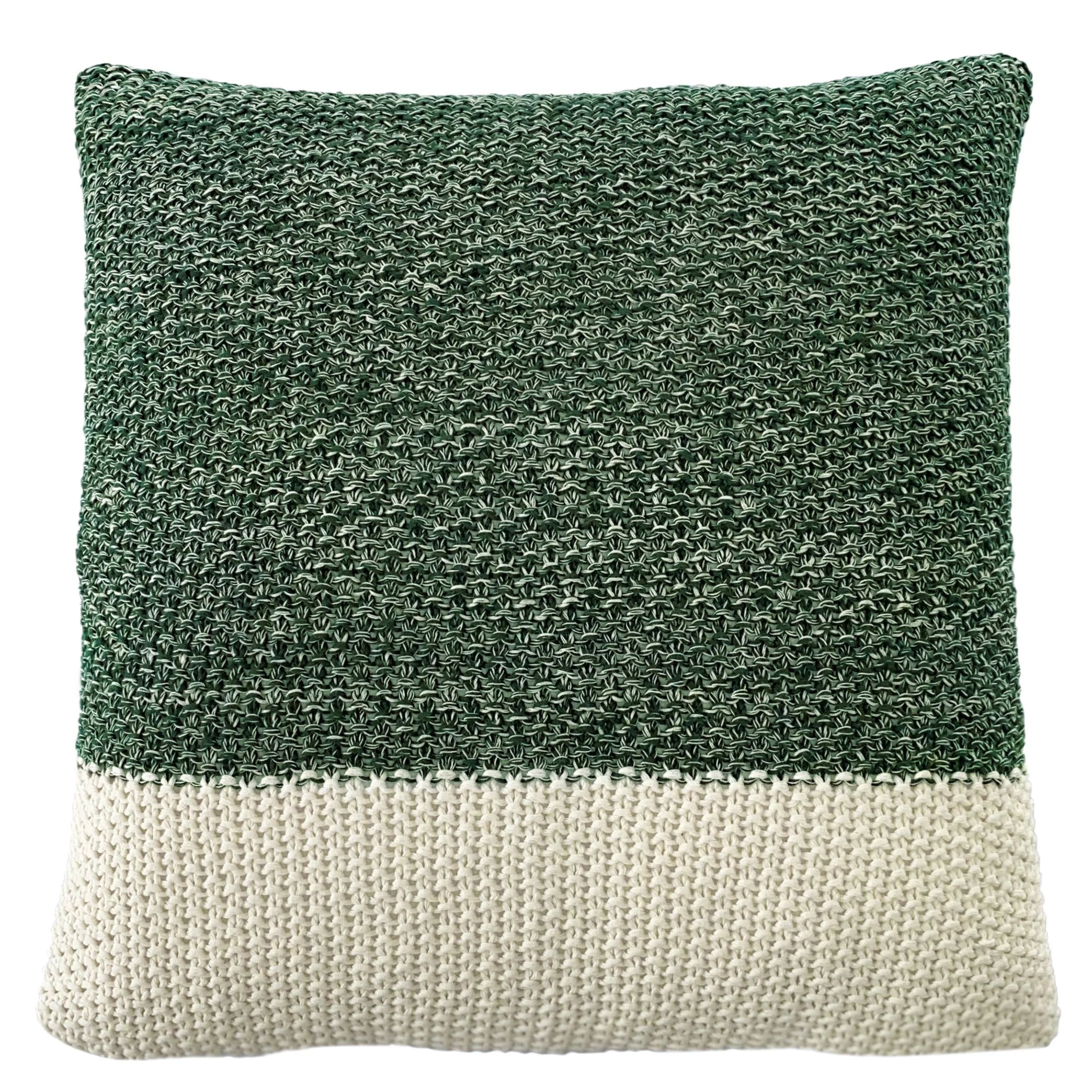 My Texas House Cassia Sweater Knit Square Decorative Pillow Cover, 18" x 18", Green - Walmart.com | Walmart (US)