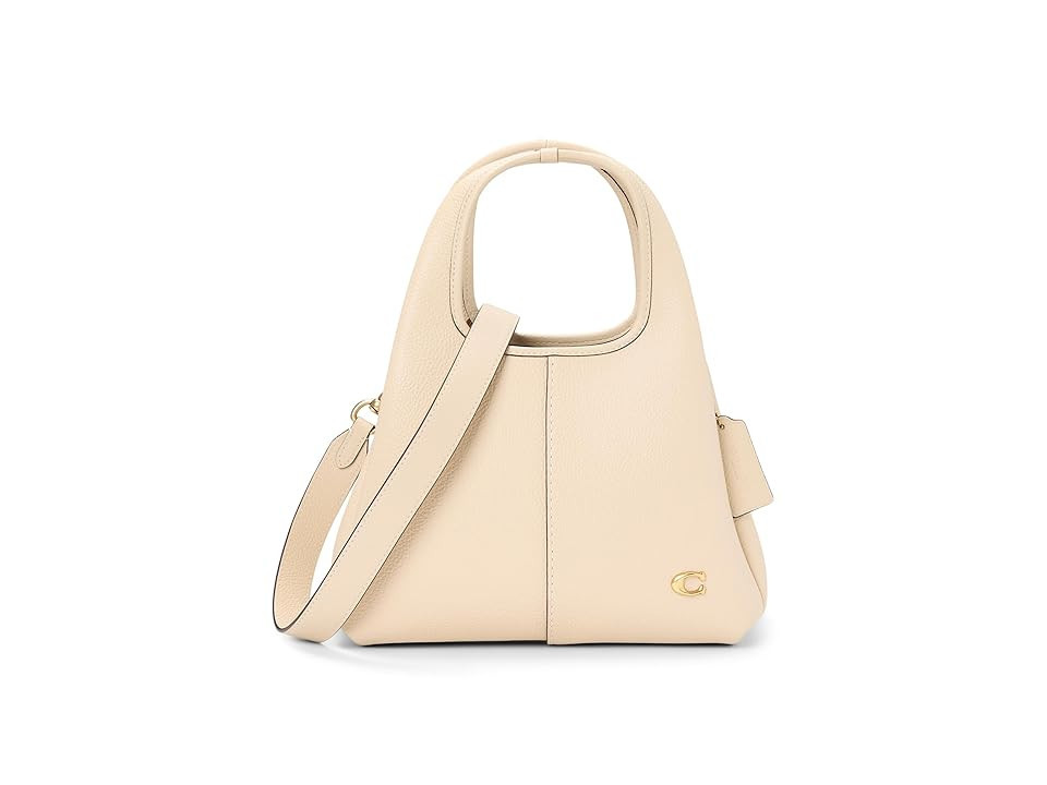 COACH Polished Pebble Leather Lana Shoulder Bag 23 Handbags Ivory: One Size | Zappos.com