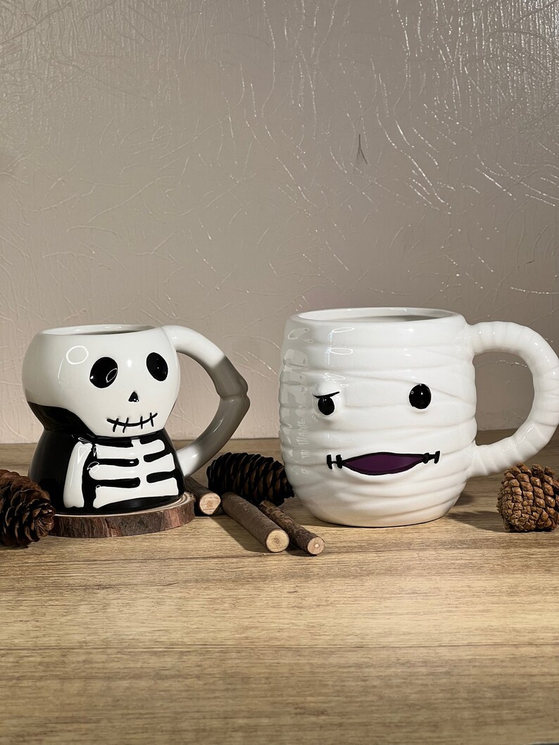 Cute Hand-painted Halloween Mummy Skeleton Large Capacity - Etsy | Etsy (US)