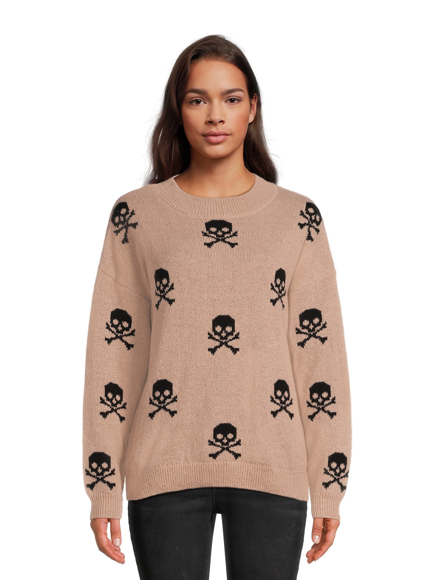 No Boundaries Juniors Conversational Pullover Sweater, Midweight, Sizes XS-XXXL | Walmart (US)