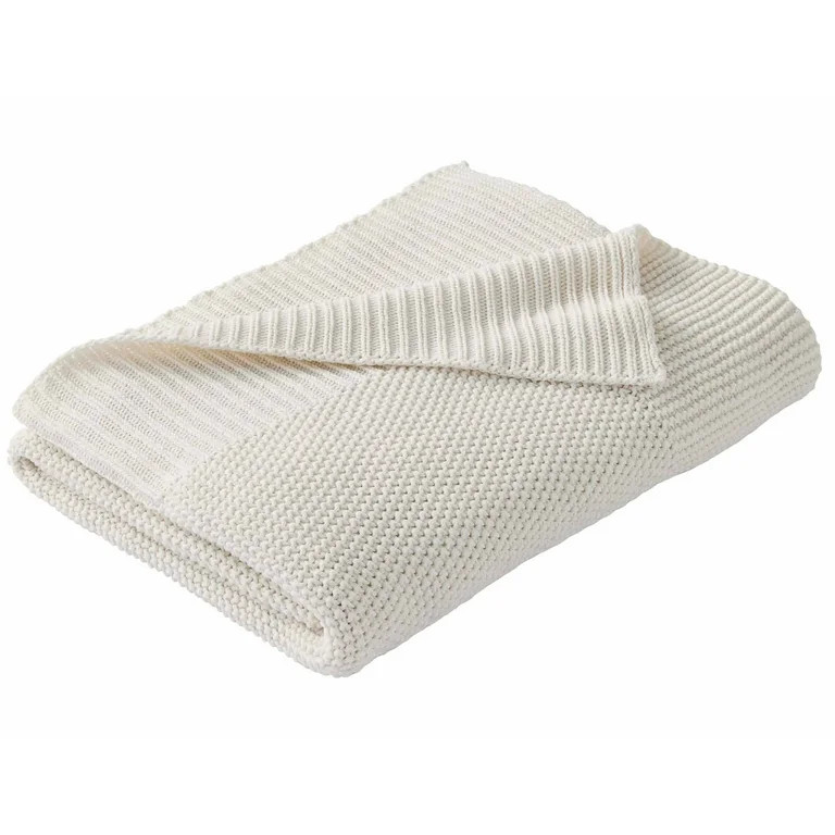 Better Homes and Gardens, Chunky Knit Papyrus Throw, Cotton-Blend, 50"x60", 2.3 lb, All Ages | Walmart (US)