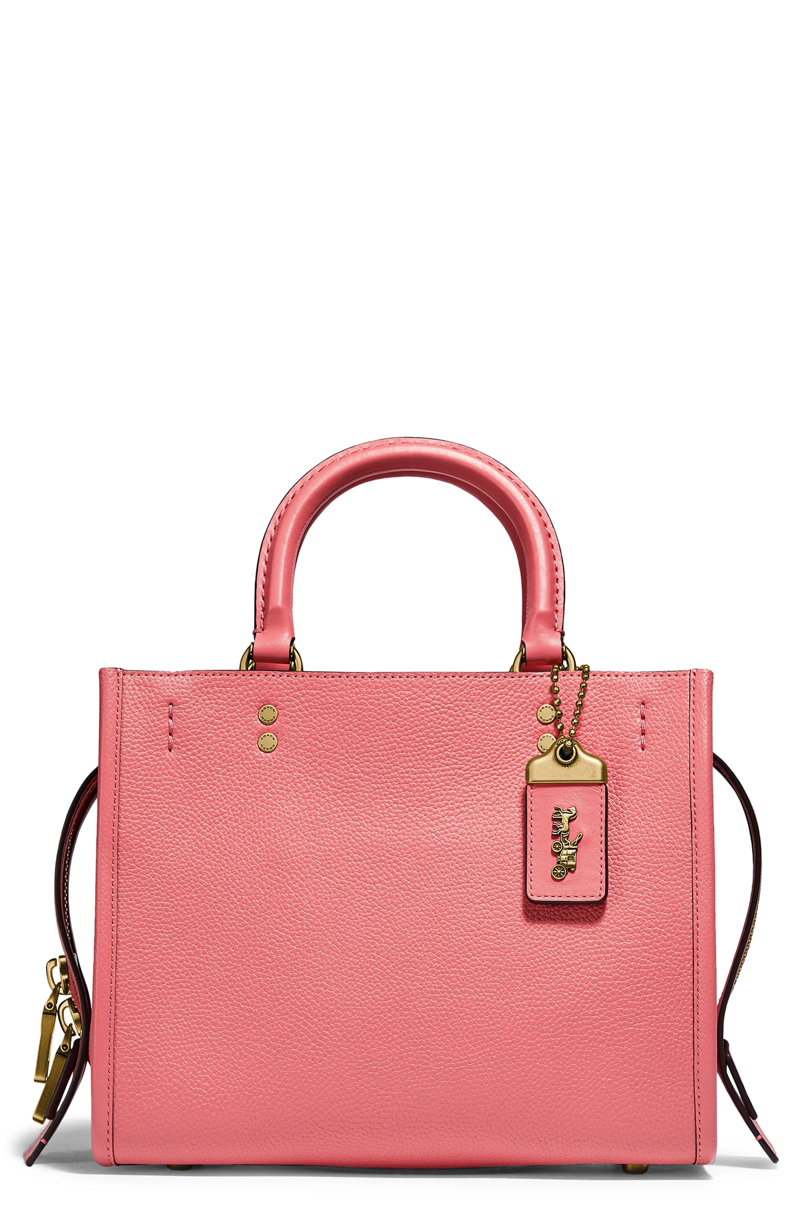 Coach Rogue Pebble Leather Crossbody Bag - Pink | Nordstrom