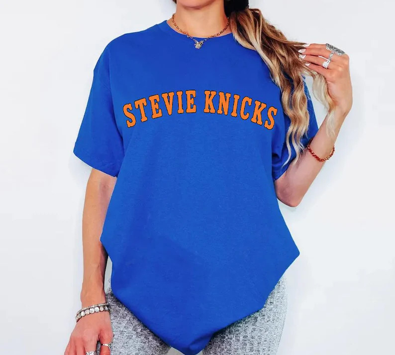 Stevie Knicks Shirt, Stevie Knicks Tee, Blue Stevie Knicks Shirt, Blue and Orange Stevie Knicks R... | Etsy (Global)