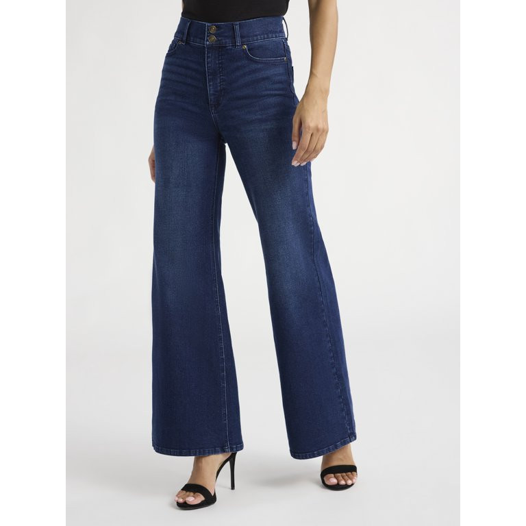 Sofia Jeans Women's and Women's Plus Margot Wide Leg High Rise Jeans, Sizes 0-28W - Walmart.com | Walmart (US)