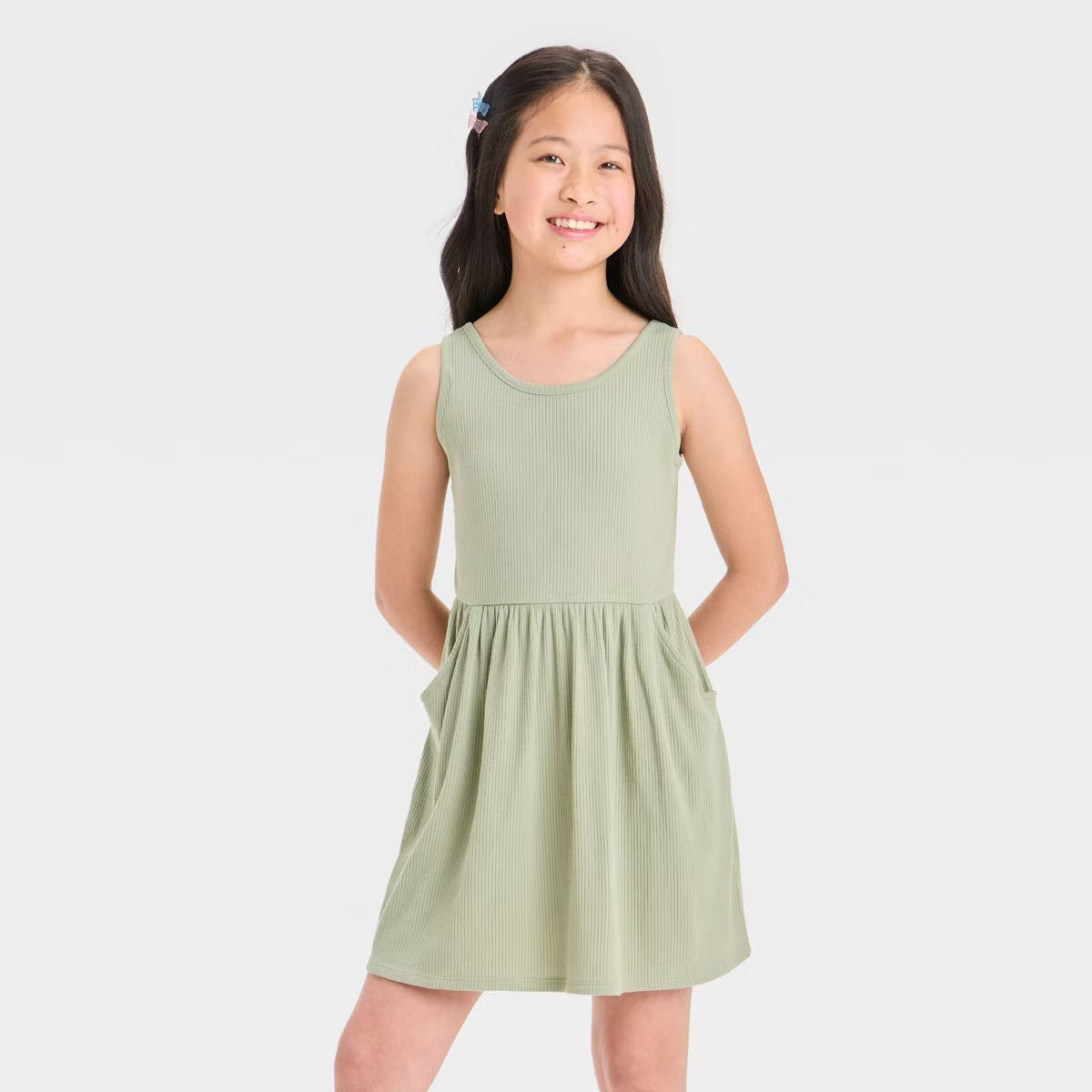 Girls' Rib Tank Dress - Cat & Jack™ Hot Pink | Target