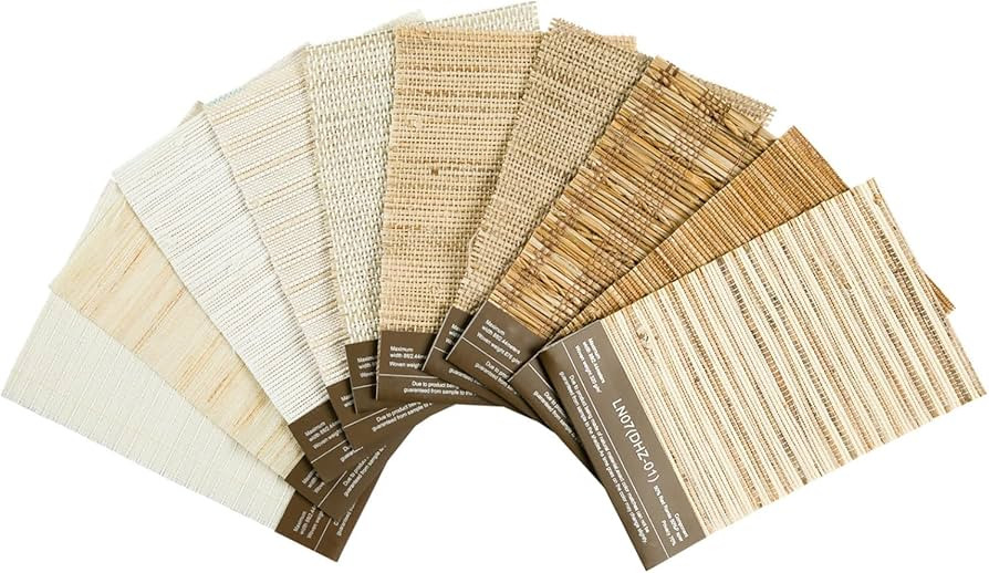 TWOPAGES Natural Woven Bamboo Shade Sample Book,10 Colors | Amazon (US)