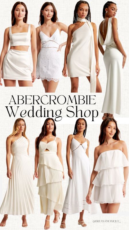 White Dresses for the Bride | Bride to Be | Bridal Shower Dress | Abercrombie Wedding Shop | Honeymoon dress | Wedding Guest Dresss

#LTKStyleTip #LTKWedding