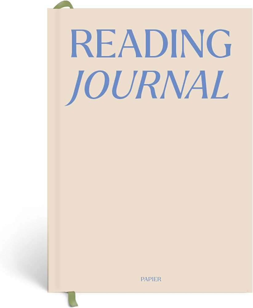 Papier A5 Hardback Reading Journal - Beige | Book Diary to Review 32 Books, Curated Recommendatio... | Amazon (US)
