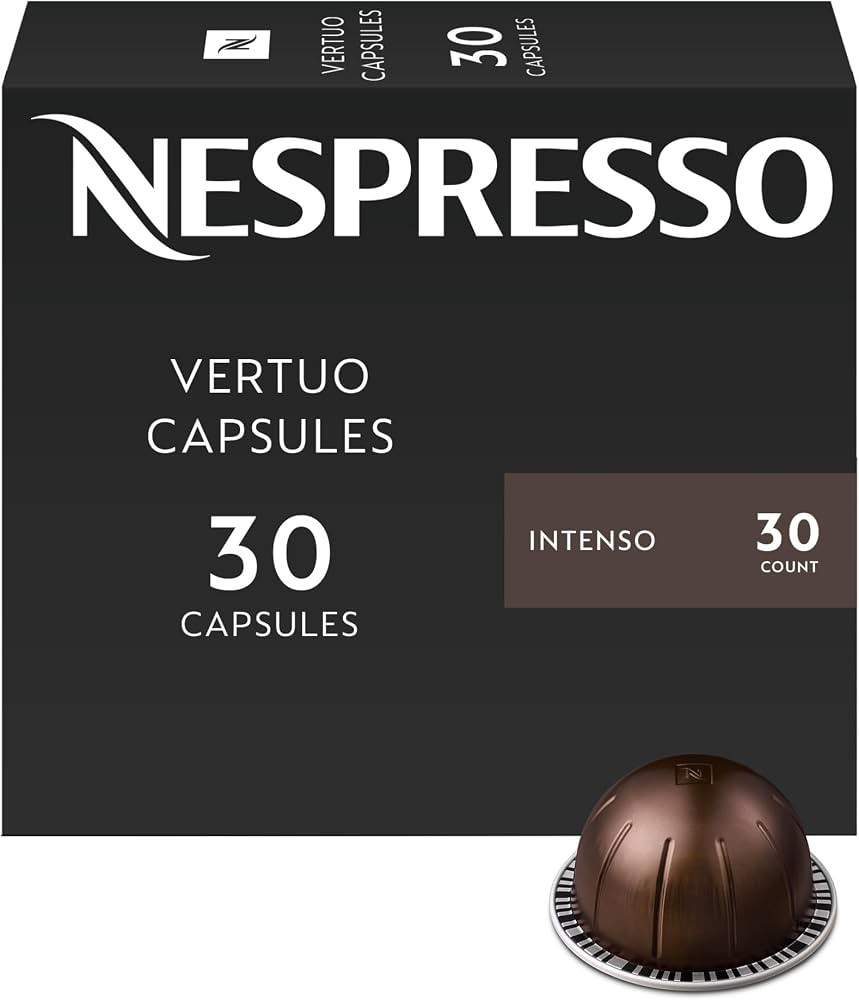 Nespresso Vertuo, Intenso, Dark Roast, 30-Count Coffee Pods | Amazon (US)