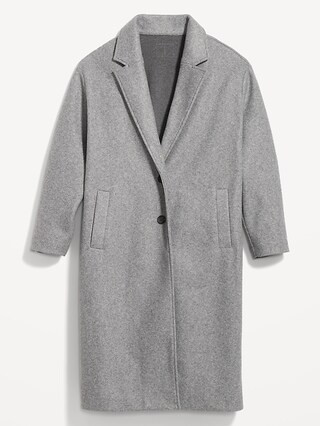 Soft-Brushed Long Overcoat for Women | Old Navy (US)