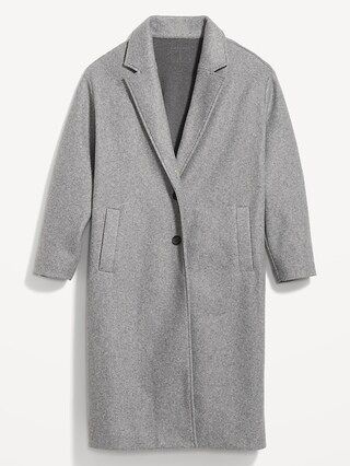 Soft-Brushed Long Overcoat for Women | Old Navy (US)