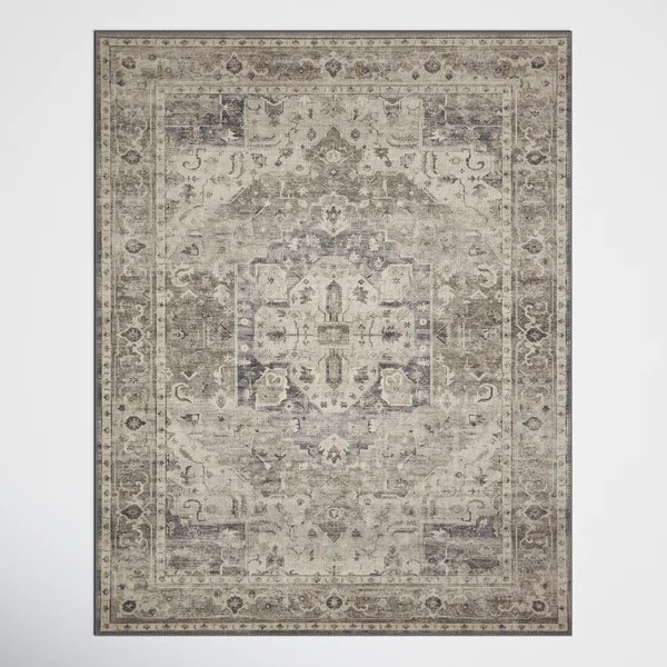 Vega Performance Steel/Navy/Ivory Rug | Wayfair North America