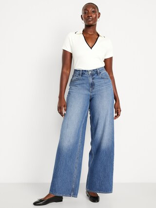 Mid-Rise Wow Baggy Wide-Leg Jeans | Old Navy (US)